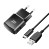 Ładowarka sieciowa do telefonu Blue Star USB A 2A 10W + kabel USB A do Micro USB TFK-TC-1100B czarna-360702