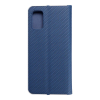 Etui z klapką na Samsung A41 Luna Book Carbon niebieskie-366337