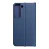 Etui z klapką na Samsung S22 Luna Book Carbon niebieskie-366802
