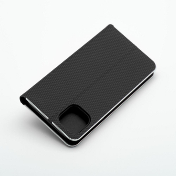 Etui z klapką na iPhone 11 Luna Book Carbon czarne-366159