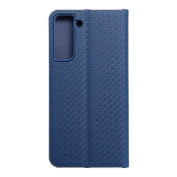 Etui z klapką na Samsung S21 FE Luna Book Carbon niebieskie-366707