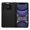 Etui z klapką na iPhone 16 Luna Book Carbon czarne-367808