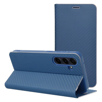 Etui z klapką na Samsung A34 5G Luna Book Carbon niebieskie-367178