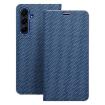 Etui z klapką na Samsung A05s Luna Book Carbon niebieskie-367430