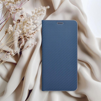 Etui z klapką na Samsung A05s Luna Book Carbon niebieskie-367440