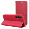 Etui z klapką na Xiaomi Redmi NOTE 14 PRO 5G / 14 PRO PLUS 5G Luna Book Carbon czerwone-368626