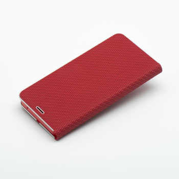 Etui z klapką na Xiaomi Redmi NOTE 14 4G (GLOBAL - 163,25mm x 76,55mm x 8,16mm) Luna Book Carbon czerwone-368685