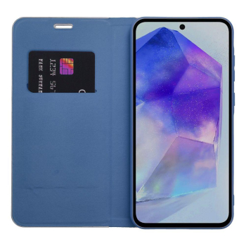 Etui z klapką na Xiaomi Redmi NOTE 14 4G (GLOBAL - 164,84mm x 78,15mm x 8,16mm) Luna Book Carbon niebieskie-368807