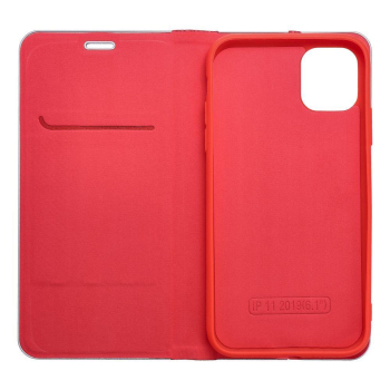 Etui z klapką na iPhone 17 PRO MAX / 18 PRO MAX Luna Book Carbon czerwone-368915