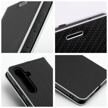Etui z klapką na Xiaomi Redmi 15C (173,16 x 81,07 x 8,2) Luna Book Carbon czarne-369107