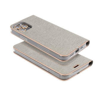 Etui z klapką na Xiaomi Redmi NOTE 14 4G (GLOBAL - 164,84mm x 78,15mm x 8,16mm) Luna Book Gold srebrne-371379