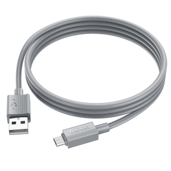 Kabel USB A do Micro USB Hoco 2,4A 1 m X107 szary-372954