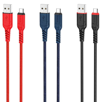 Kabel USB A do Micro USB Hoco 2,4A 3 m X59 czarny-372967