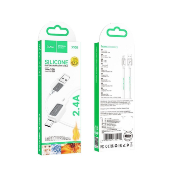 Kabel USB A do Micro USB Hoco 2,4A 1 m X108 biały-372983