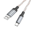 Kabel USB A do USB C Hoco 3A 1 m U112 szary-373463
