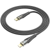 Kabel USB C do Lightning Hoco PD 27W 1,2 m U121 czarny transparentny-374060
