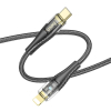 Kabel USB C do Lightning Hoco PD 27W 1,2 m U121 czarny transparentny-374063