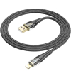 Kabel USB A do Lightning Hoco 2,4A 1,2 m U121 czarny transparentny-374087