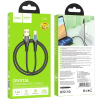 Kabel USB A do Lightning Hoco 2,4A 1,2 m U121 czarny transparentny-374090