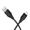 Kabel USB A do Lightning Hoco 2,4A silikonowy 1 m X124 czarny