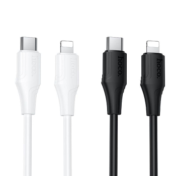 Kabel USB C do Lightning Hoco 27W silikonowy 1 m X124 biały-374218