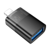 Adapter OTG Lightning do USB A Hoco UA36 czarny transparentny-376464