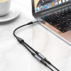 Kabel AUX 2w1 Jack 3,5 mm (męski) do 2 x Jack 3,5 mm (żeński) Hoco 0,25 m UPA21 szary (SC)-376495