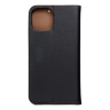 Etui z klapką na iPhone 15 Smart Pro Book skórzane czarne-378709