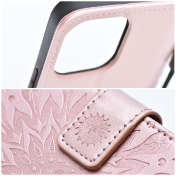 Etui z klapką na Samsung A14 4G / A14 5G Mezzo Book mandala złoto-różowe-381182