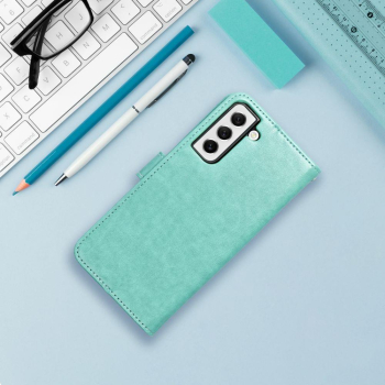 Etui z klapką na Samsung A14 4G / A14 5G Mezzo Book łapacz snów zielone-381243