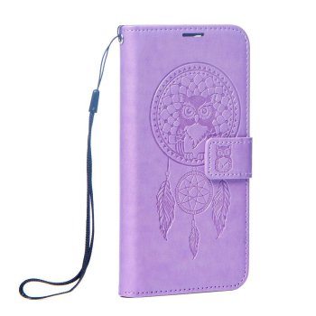 Etui z klapką na Samsung A14 4G / A14 5G Mezzo Book łapacz snów fioletowe-381281