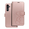 Etui z klapką na Samsung A16 5G Mezzo Book teddy bear złoto-różowe