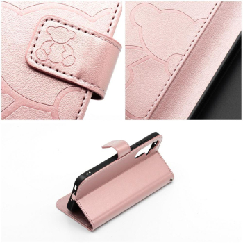 Etui z klapką na Samsung A26 5G Mezzo Book teddy bear złoto-różowe-382516