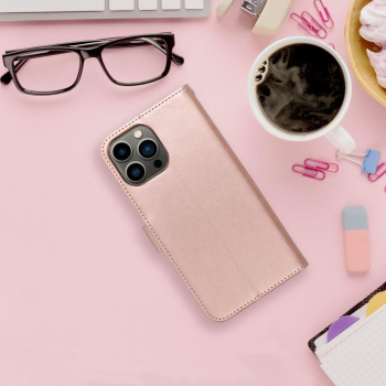 Etui z klapką na iPhone 12 / 12 PRO Mezzo Book drzewo złoto-różowe-382829