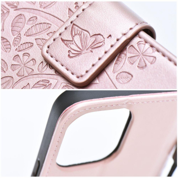Etui z klapką na iPhone 12 / 12 PRO Mezzo Book drzewo złoto-różowe-382831
