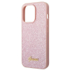 GUESS futerał do IPHONE 14 Pro Max GUHCP14XHGGSHP (Glitter Flakes Script Metal Logo) różowy-384599