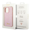 GUESS futerał do IPHONE 14 Pro Max GUHCP14XHGGSHP (Glitter Flakes Script Metal Logo) różowy-384601
