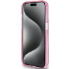 GUESS futerał do IPHONE 15 Pro kompatybilny z MagSafe GUHMP15LHRSGSP (Glitter Script Logo Ring stand) różowy-384739