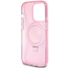 GUESS futerał do IPHONE 15 Pro kompatybilny z MagSafe GUHMP15LHRSGSP (Glitter Script Logo Ring stand) różowy-384741