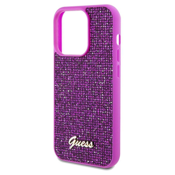 GUESS futerał do IPHONE 14 Pro GUHCP14LPMSDGSF (Disco Script Metal) fuksja-384780