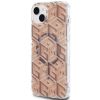 GUESS futerał do IPHONE 15 kompatybilny z MagSafe GUHMP15SHGCUSTGW (IML GCUBE) brązowy -385019