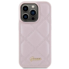 GUESS futerał do IPHONE 15 Pro GUHCP15LPSQSQSP (Quilted Metal Logo) różowy-385187