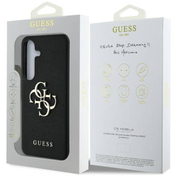 GUESS futerał do SAMSUNG S25 GUHCS25SPGT4MBK (PU Grained Big 4G and Classic Logo) czarny-385720