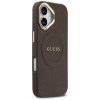GUESS futerał do IPHONE 17 kompatybilny z MagSafe GUHMP17SPSAMSECW (PU W/ Peony Hot Stamp) brązowy-386642