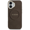 GUESS futerał do IPHONE 17 kompatybilny z MagSafe GUHMP17SPSAMSECW (PU W/ Peony Hot Stamp) brązowy-386643