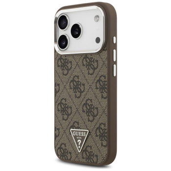 GUESS futerał do IPHONE 17 Pro kompatybilny z MagSafe GUHMP17LP4TSRCMW (PU 4G W/Triangle Logo SL) brązowy-386221
