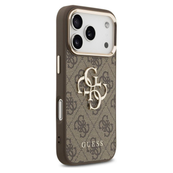GUESS futerał do IPHONE 17 Pro Max GUHCP17X4GMGCBR (PU W/ Big 4G Classic Logo) złoto brązowy-386515