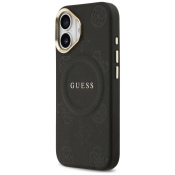 GUESS futerał do IPHONE 17 kompatybilny z MagSafe GUHMP17SPSAMSECK (PU W/ Peony Hot Stamp) czarny-386577