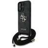 GUESS futerał do IPHONE 16 Plus GUHCP16MP4GMGCRK (CBDY PU 4G Big Logo W/Cord Strap) czarny