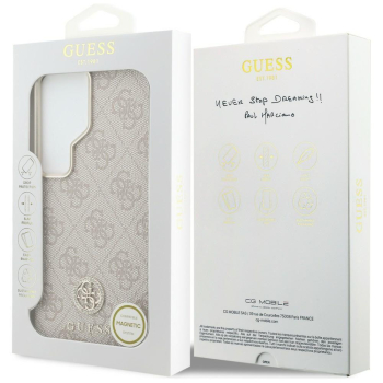 GUESS futerał do SAMSUNG S26 Ultra GUHMS26LP4GRMDEP (4G Rhinestone Round Logo MagSafe) różowy-387321